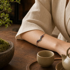 Garnet Double PiXiu Copper Coin Protection Chain Bracelet (Extra 40% Off | USE CODE: FS40) featuring Garnet, Pixiu, Copper
