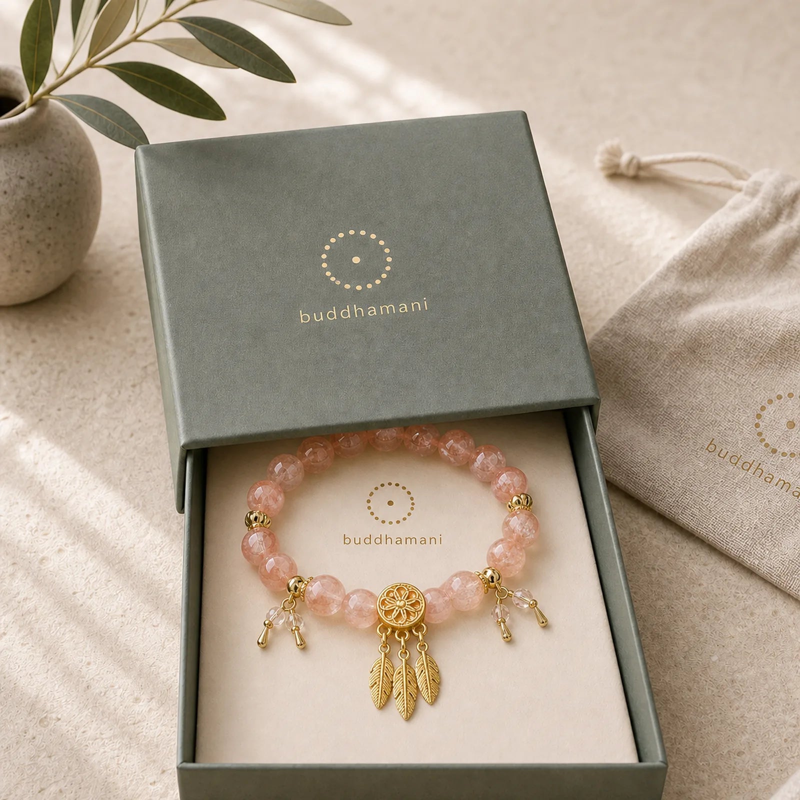 Glass Bead Dream Catcher Protection Charm Bracelet featuring Dream Catchers