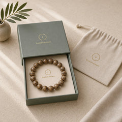 Gnetum Wood Beads Protection Bracelet featuring Gnetum Wood