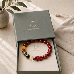 God Of Wealth Cinnabar PiXiu Blessing Bracelet featuring Cinnabar, Pixiu