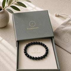 Gold Sheen Obsidian Black Tourmaline Wealth Bracelet featuring Gold Sheen Obsidian, Obsidian, Tourmaline