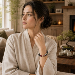 Gold Sheen Obsidian PiXiu Cinnabar Om Mani Padme Hum Protection Bracelet featuring Gold Sheen Obsidian, Obsidian, Pixiu