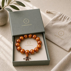 Golden Sea Willow Success Positive Bracelet Mala featuring Golden Sea Willow, Colorful Sea Willow
