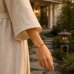 Gourd Hetian Jade Red String Prosperity Bracelet Anklet featuring Jade, Red String