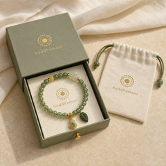 Green Agate White Jade Flower Gourd Leaf Charm Support Bracelet featuring Green Agate, White Jade, Jade