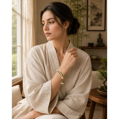 Green Bodhi Seed Cat Paw Om Mani Padme Hum Engraved Wisdom Bracelet featuring Bodhi Seed, Om Mani Padme Hum, Om
