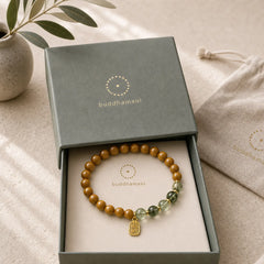 Green Phantom Citrine Rutilated Quartz Super Seven Crystal Confidence Bracelet featuring Green Phantom, Citrine, Rutilated Quartz