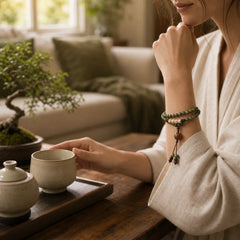 Green Sandalwood Positive Peace Bracelet featuring Green Sandalwood, Sandalwood