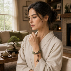 Green Sandalwood Positive Peace Bracelet featuring Green Sandalwood, Sandalwood