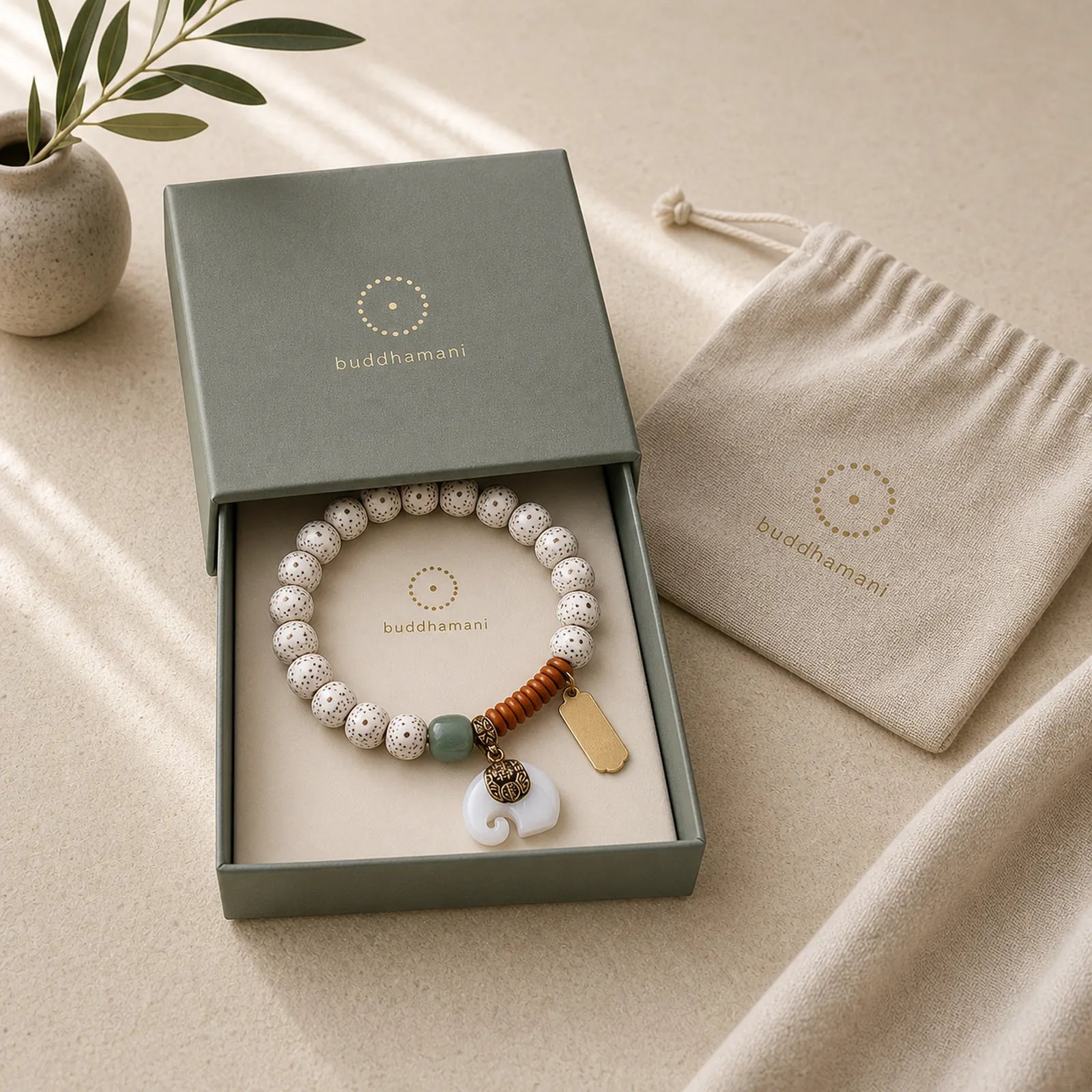 Hand PolishedStar Moon Bodhi Seed Elephant Pattern Inner Peace Bracelet featuring Star Moon Bodhi Seed, Bodhi Seed, Elephant Symbol