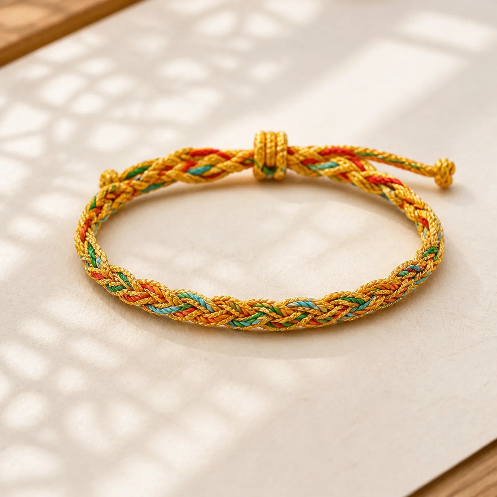 Hand-Woven Colorful Red String Luck Braided Bracelet featuring Red String