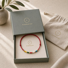 Hand Woven Colorful Red String Protection Tibetan Adjustable Bracelet featuring Red String, Copper