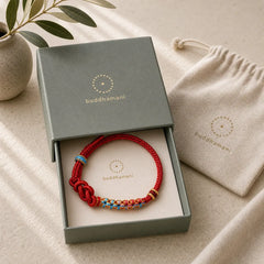 Hand-Woven Red String Chinese Knotting Luck Bracelet featuring Red String, Chinese Knotting