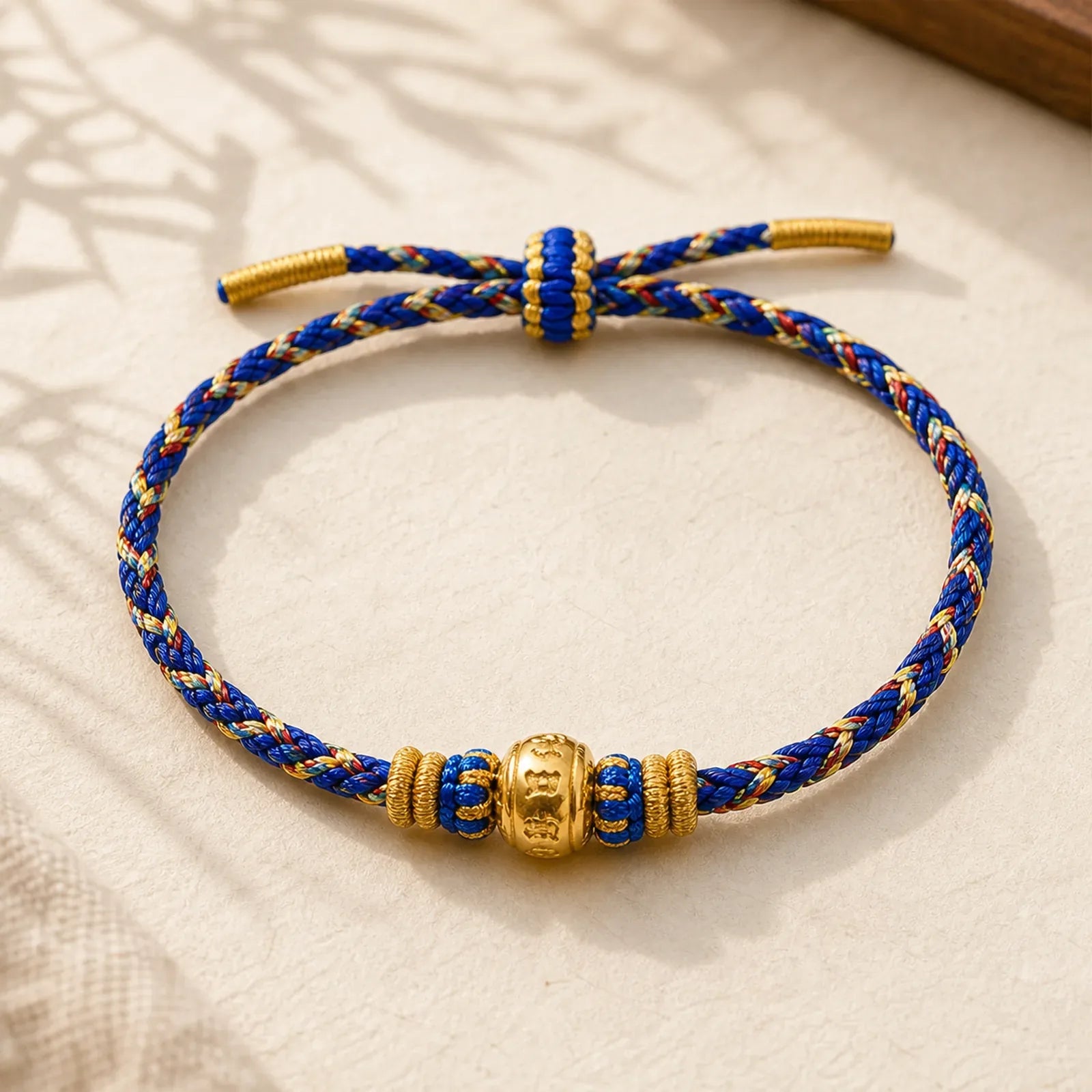 Hand-Woven String Om Mani Padme Hum Peace Bracelet featuring Om Mani Padme Hum, Om, Six True Words (Om Mani Padme Hum)