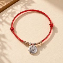Handmade 999 Sterling Silver Year of the Dragon Cute Chinese Zodiac Luck Braided Bracelet (Extra 35% Off | USE CODE: FS35) featuring Silver, Dragon, Horse