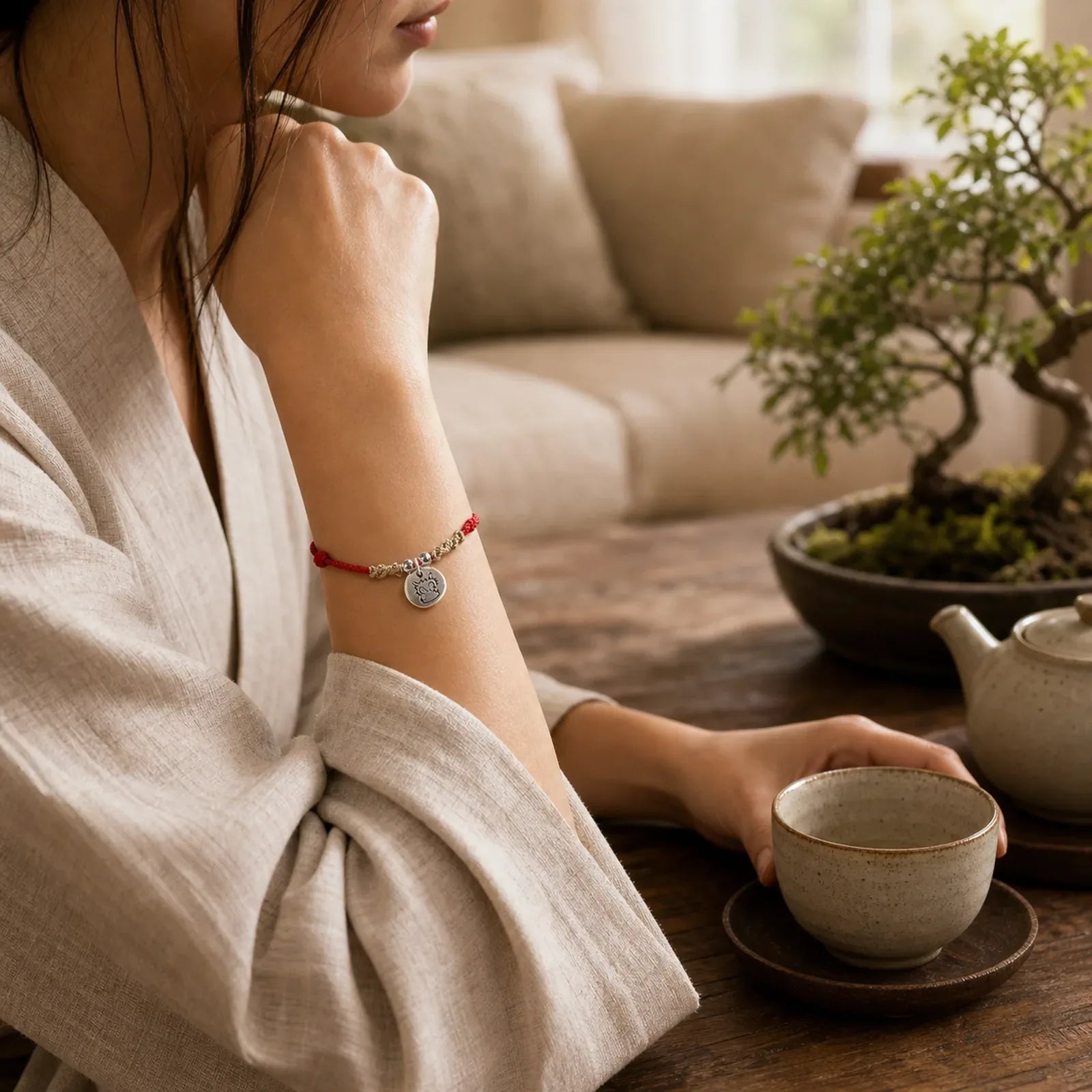 Handmade 999 Sterling Silver Year of the Dragon Cute Chinese Zodiac Luck Braided Bracelet (Extra 35% Off | USE CODE: FS35) featuring Silver, Dragon, Horse