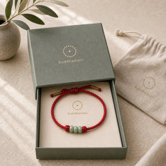 Handmade Braided Red String 3mm Jade Beads Protection Adjustable DIY Bracelet featuring Red String, Jade, Copper