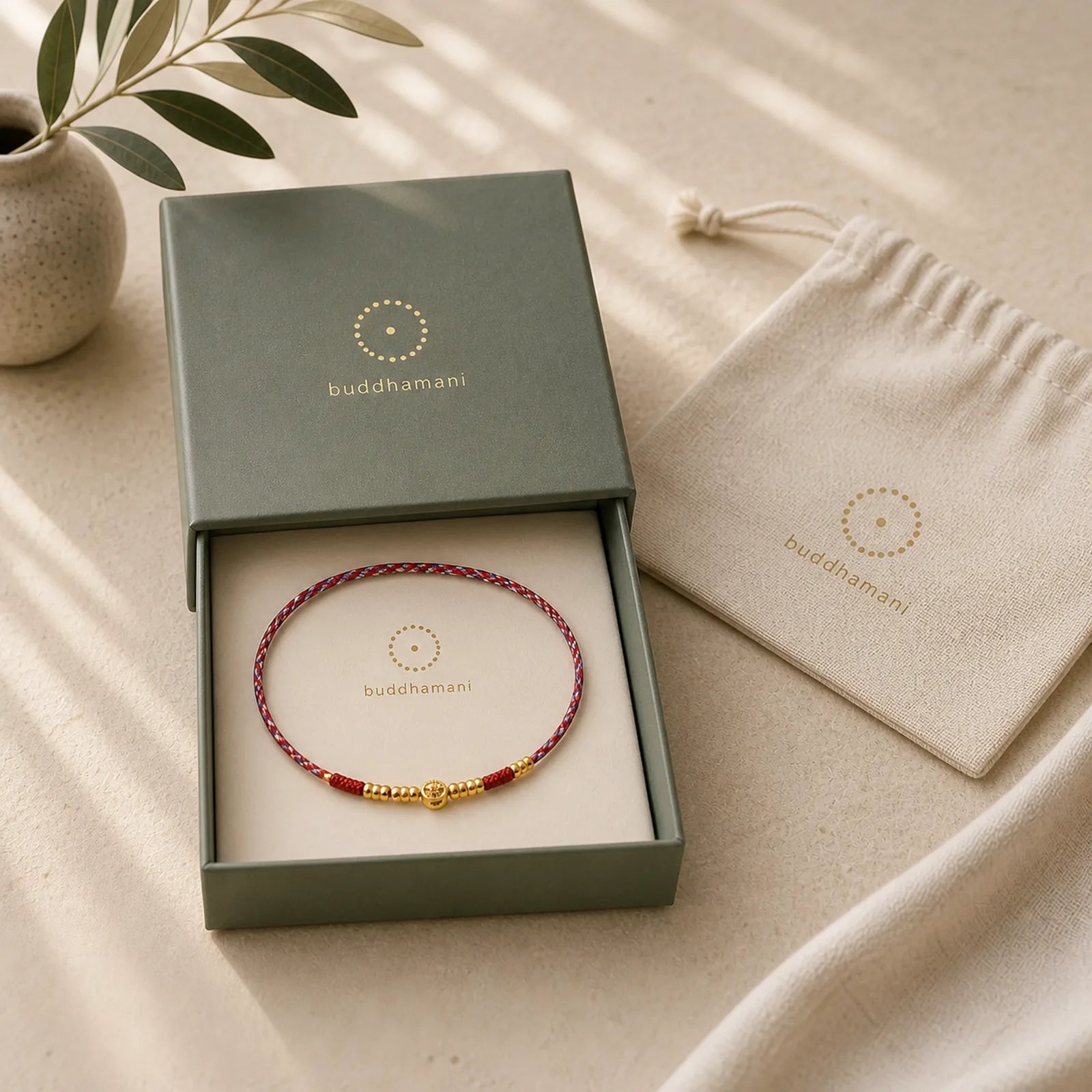 Handmade Braided Red String Copper Coins Luck Bracelet featuring Red String, Copper