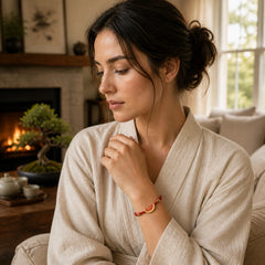 Handmade Cinnabar Dumplings Design Luck Braided Red Rope Bracelet featuring Cinnabar, Red String