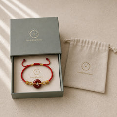 Handmade Cinnabar Peace Buckle Blessing Braided Rope Bracelet featuring Cinnabar, Peace Buckle, Red String