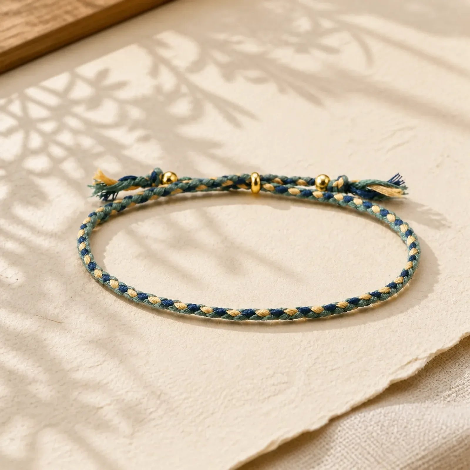 Handmade Colorful Rope Braided Tassel Adjustable Harmony Bracelet featuring Copper