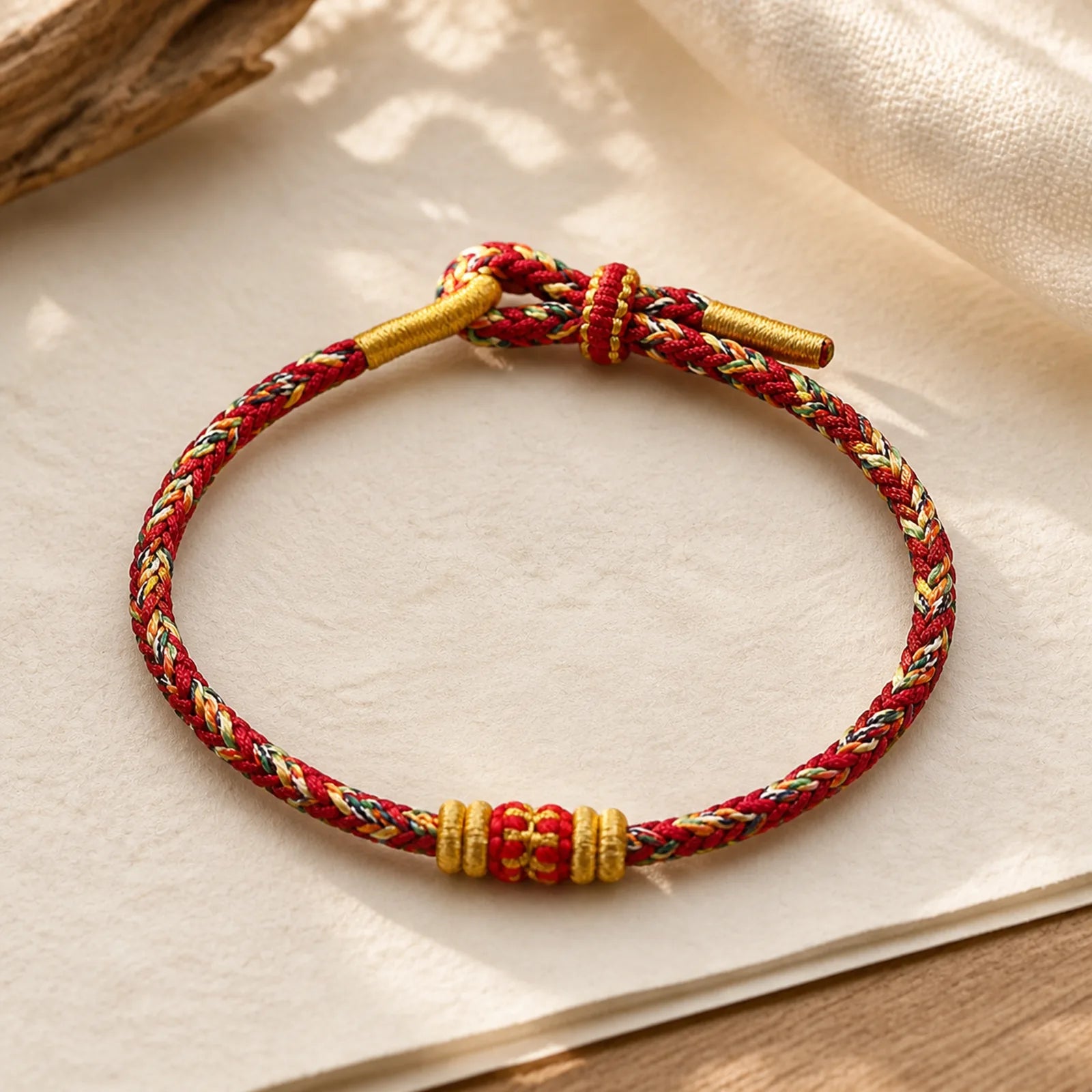 Handmade Colorful Rope King Kong Knot Braided Luck Bracelet featuring