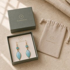 Handmade Cyan Leaf Copper Plated Silver Hook Protection Drop Earrings featuring Copper, Silver, Handcrafted Silk Art with Heritage