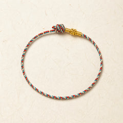 Handmade Dunhuang Colorful Rope Protection Braid String Bracelet featuring