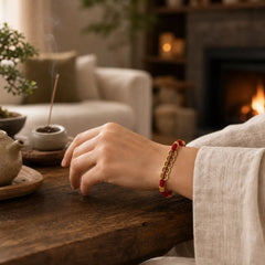 Handmade Five Emperor Coins Wealth String Braided Bracelet featuring Five Emperor Coins, Copper, Five-Emperor Coins