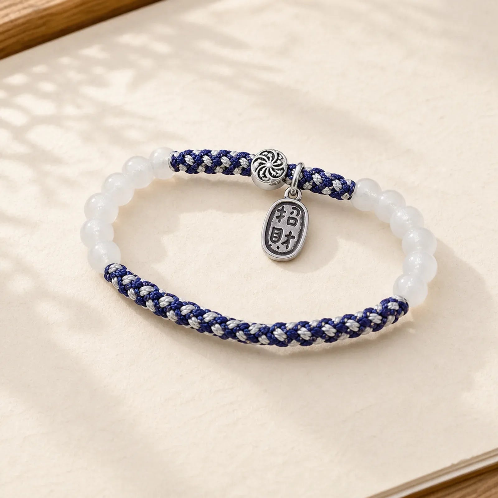 Handmade Lucky Fortune Rope Bracelet featuring