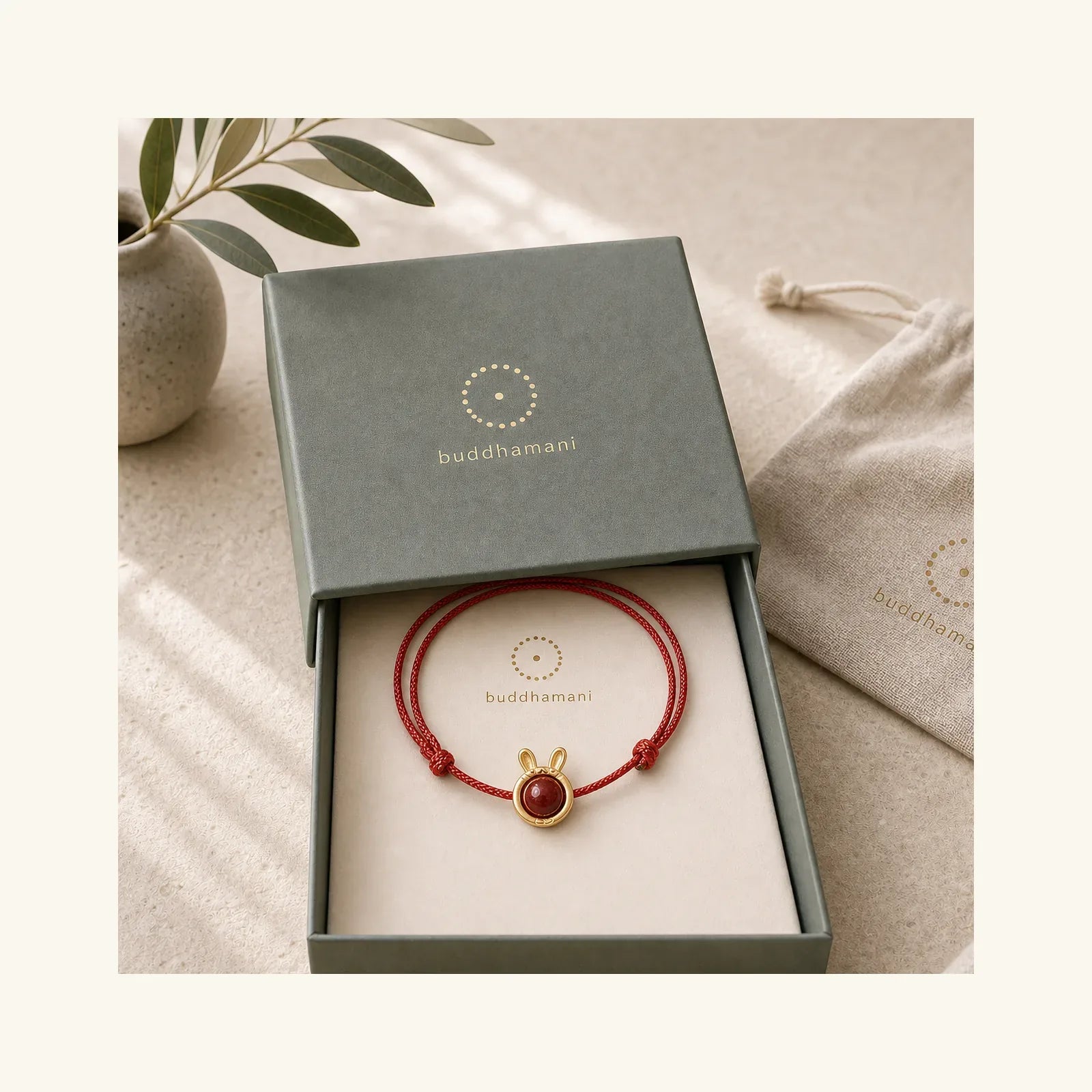 Handmade Rabbit Tiger Cinnabar Keep Away Evil Spirits Braided String Bracelet (Extra 30% Off | USE CODE: FS30) featuring Cinnabar, Red String, Silver
