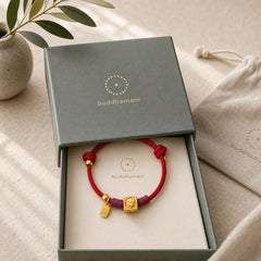 Handmade Red String Chinese Zodiac Luck Fu Charm Bracelet featuring Red String, Dragon, Horse