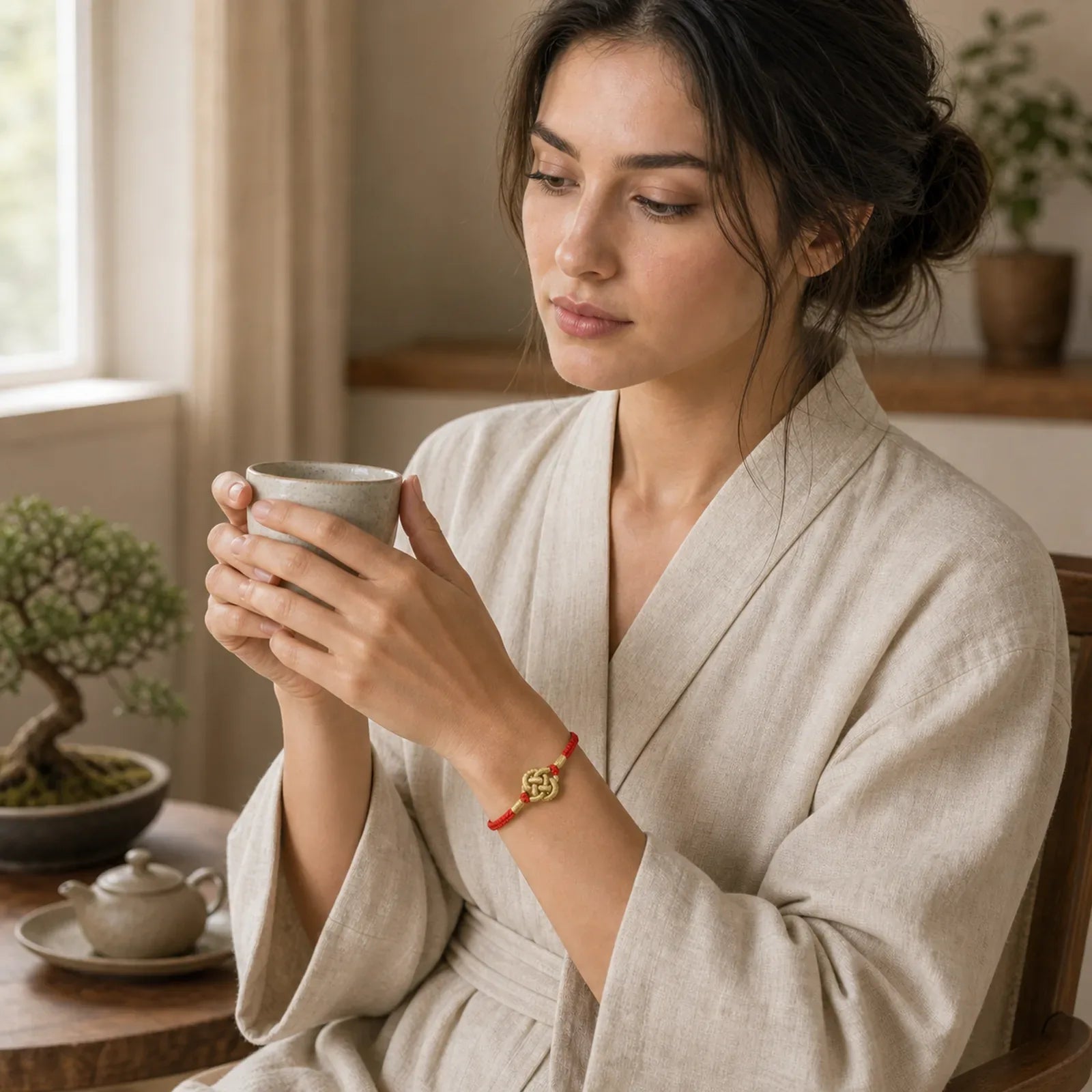 Handmade Simple Design Chinese Knotting Luck Strength Braid String Bracelet (Extra 35% Off | USE CODE: FS35) featuring Chinese Knotting, Red String