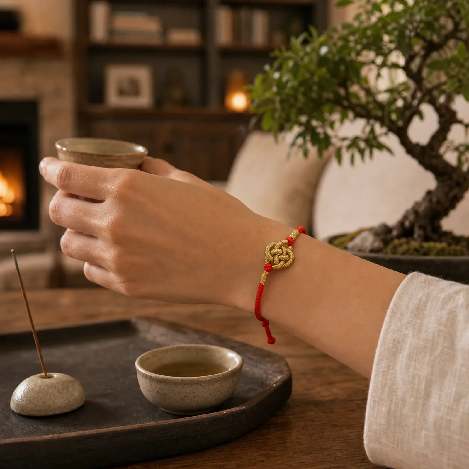 Handmade Simple Design Chinese Knotting Luck Strength Braid String Bracelet (Extra 35% Off | USE CODE: FS35) featuring Chinese Knotting, Red String