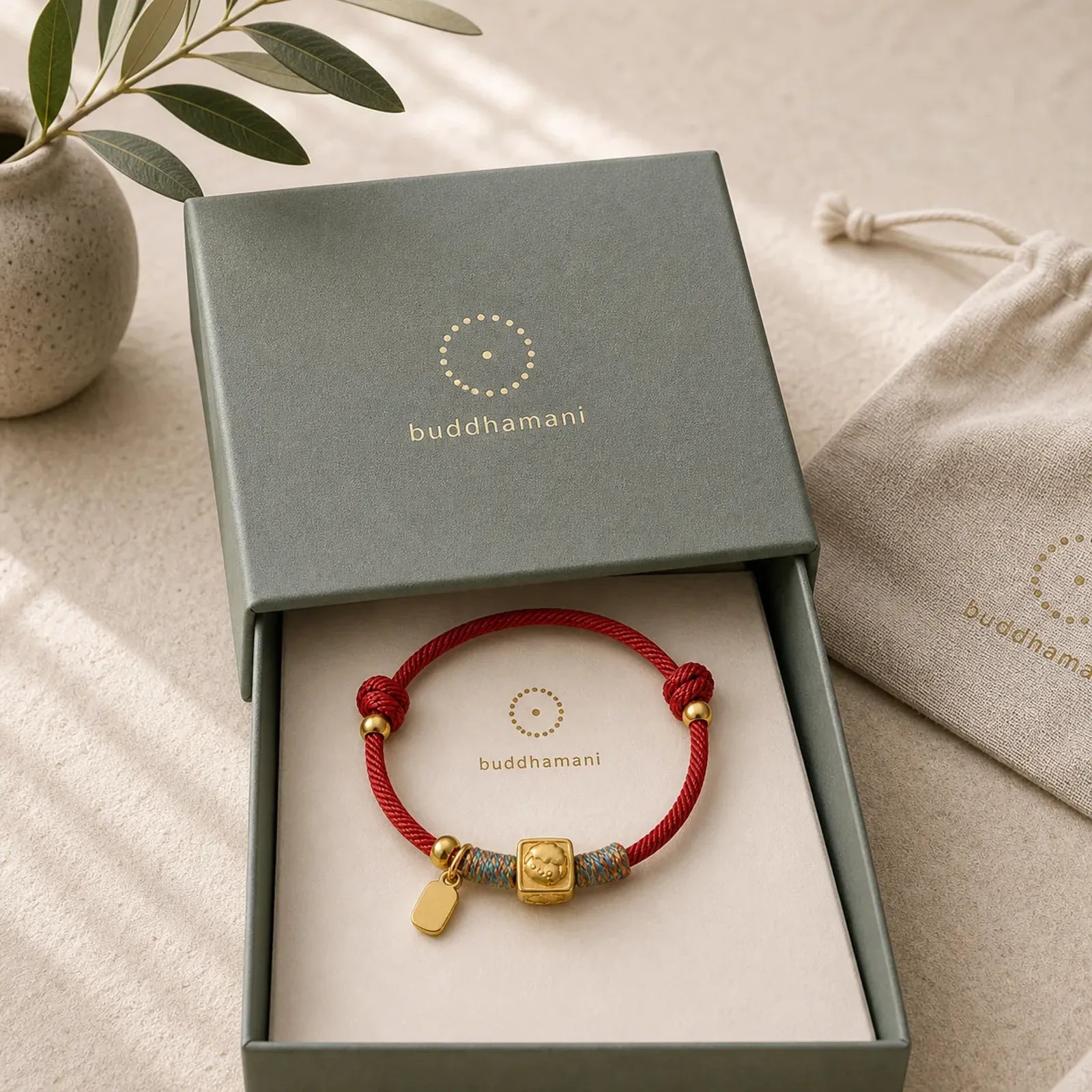 Handmade Three Harmony Chinese Zodiac Protection Red String Bracelet featuring Red String, Dragon, Horse
