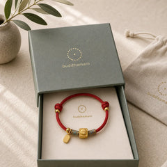 Handmade Three Harmony Chinese Zodiac Protection Red String Bracelet featuring Red String, Dragon, Horse