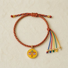 Handmade Tibetan Five God Of Wealth Dragon Scale Rope Luck Braid Bracelet featuring Dragon