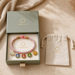 Handmade Tibetan Multicolored Rope Five God Of Wealth Luck Braid Bracelet featuring