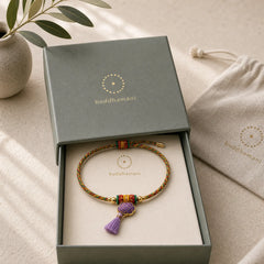 Handwoven Five Color Cord Luck Purple Song Brocade Chinese Lock Charm Apple Money Bag Gourd Zongzi Adjustable Bracelet featuring Copper