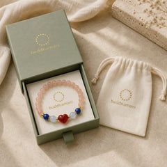 Heart Design South Red Agate Lapis Lazuli Success Bracelet featuring South Red Agate, Red Agate, Lapis Lazuli (Lazurite)