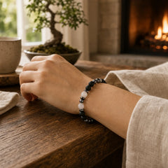 Hematite Black Beads Support Bracelet featuring Hematite
