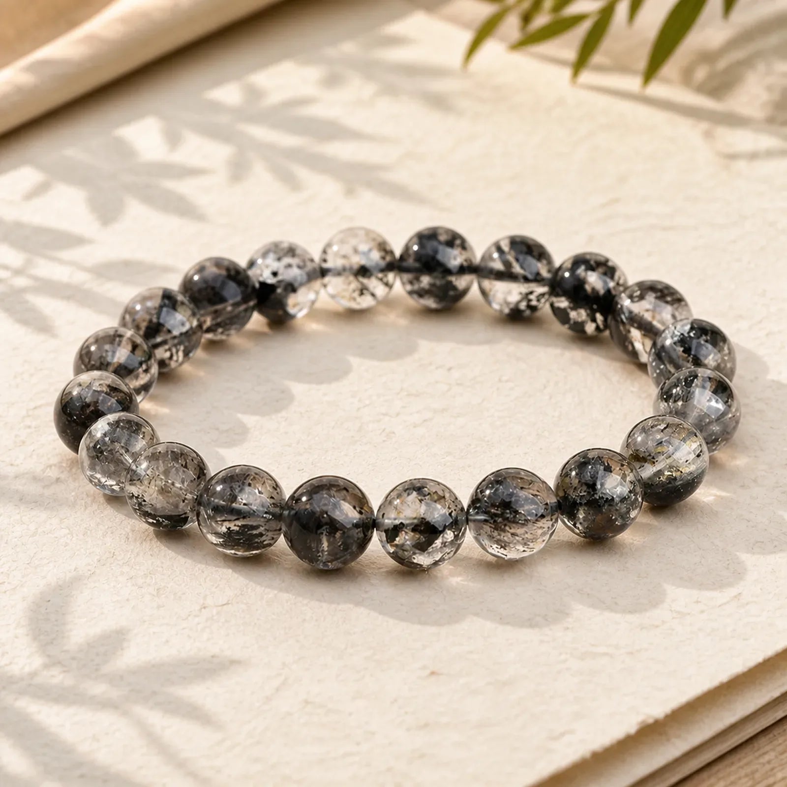 Herkimer Diamond Protection Meditation Bracelet featuring Herkimer Diamond