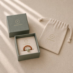 Hetian Jade Beaded Bamboo Prosperity Luck Ring featuring Jade, Bamboo
