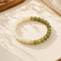 Hetian Jade Gradient Color Abundance Bracelet featuring Jade