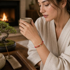 Hetian Jade Peace Buckle Double Koi Fish Red String Prosperity Bracelet featuring Jade, Peace Buckle, Koi Fish