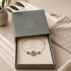 Hetian Jade Peace Buckle Harmony Minimalist Round Chain Bracelet featuring Jade, Peace Buckle, Copper