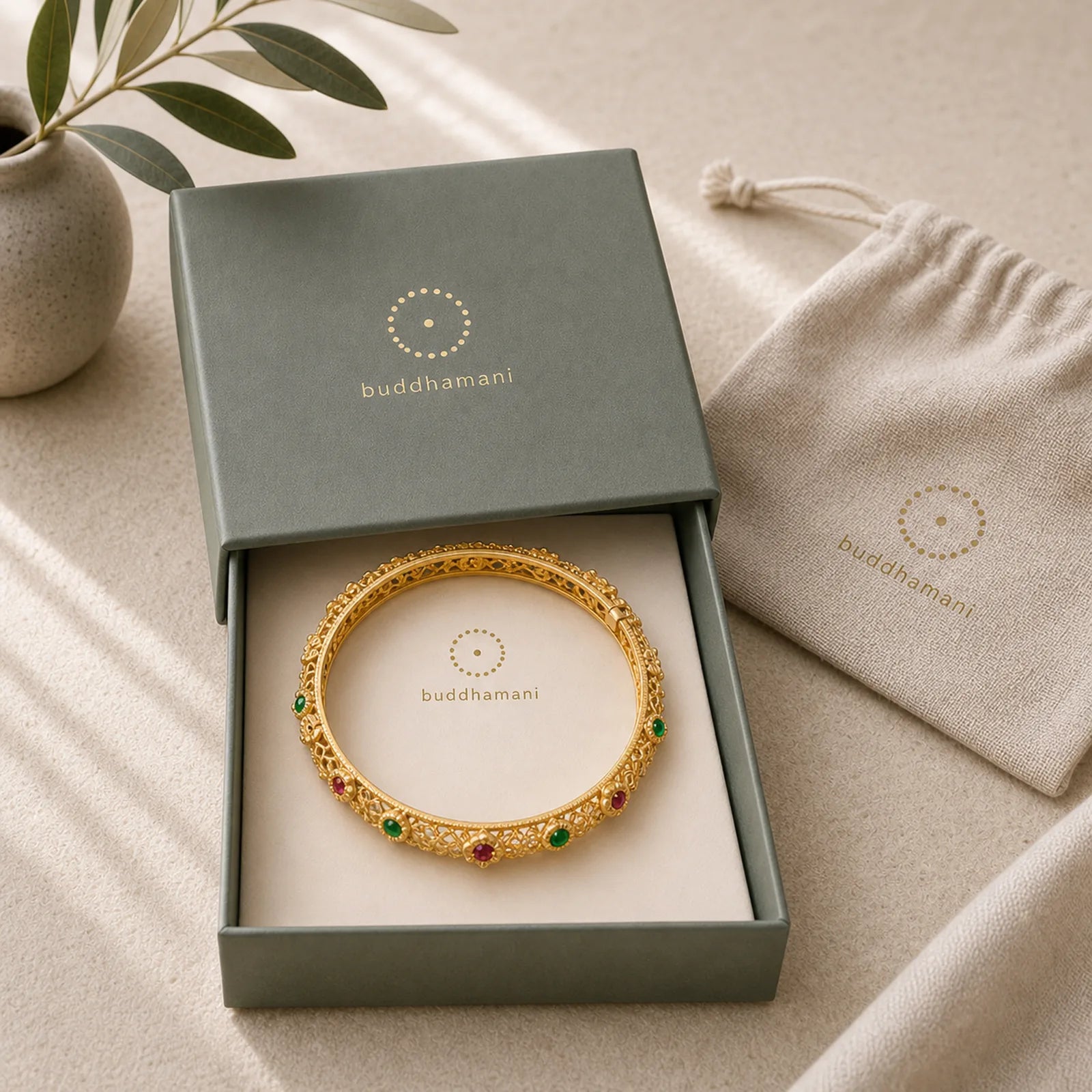 Hollow Design Copper Plated Gold Flower Luck Bracelet Bangle featuring Copper