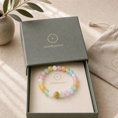 Hollow Design Multicolor Cat's Eye Round Beads Positive Bracelet featuring Cat's Eye / Chrysoberyl, White Cat's Eye, Green Cat's Eye