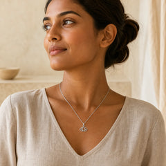 Hollow Lotus Design Stainless Steel Enlightenment Necklace Pendant featuring Lotus, Lotus Symbol