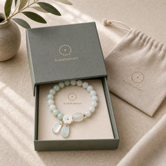 "Hoping for Purity and Peace"Natural White Jade Bracelet Includes Gift Message Card featuring White Jade, Jade